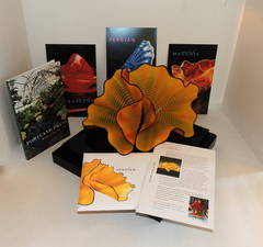 Rare Dale Chihuly’S Persian Pair in Bright Yellow Swirling Form with Black Trim