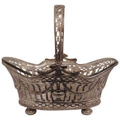 Silver Basket with Glass Liner