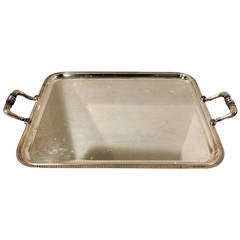 Fantastic Christolfe Silver Plated Over Sized Serving Tray Beautiful Handles