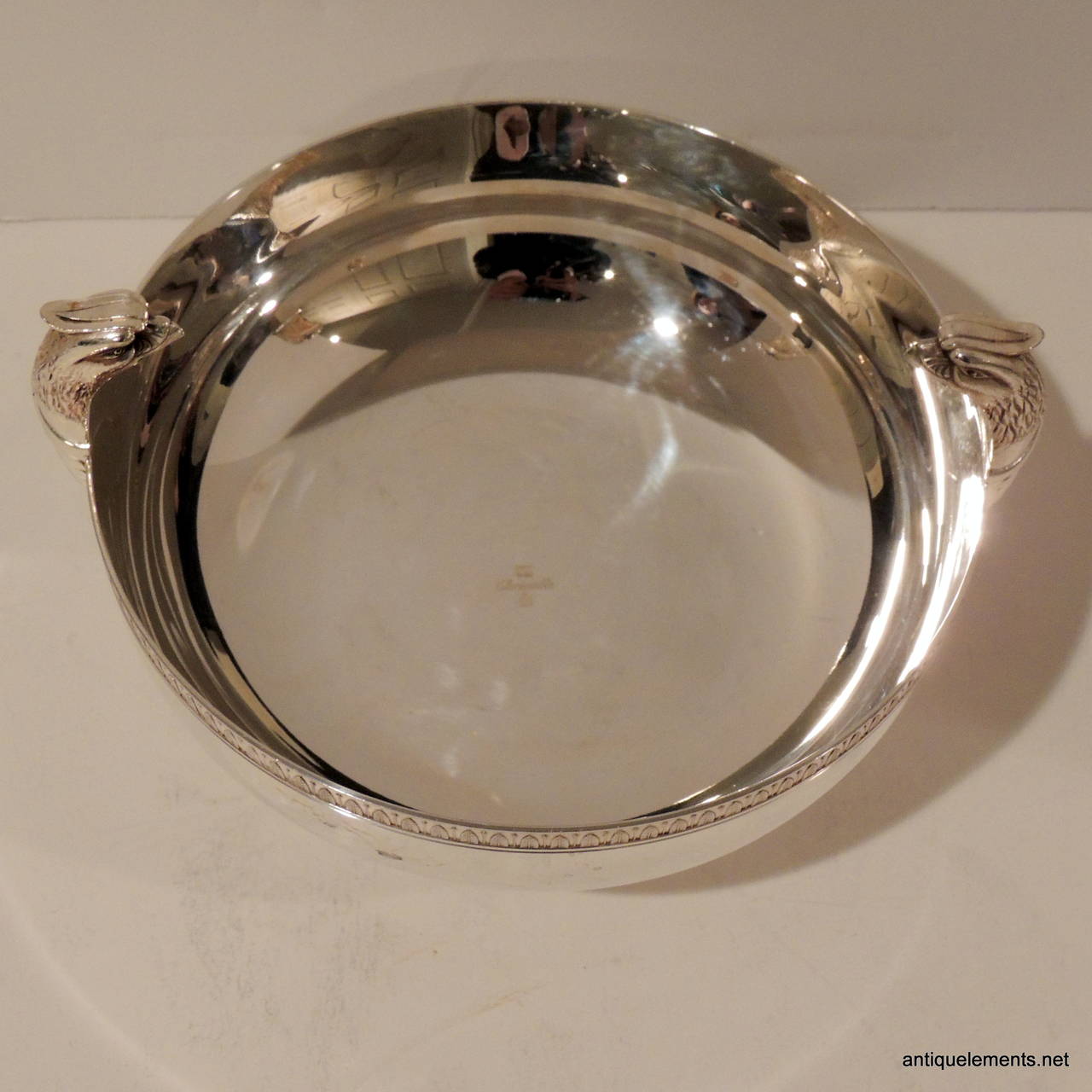 Silver Plate A Handsome Christofle Limited Edition Malmaison Eagle Head Handle Bowl