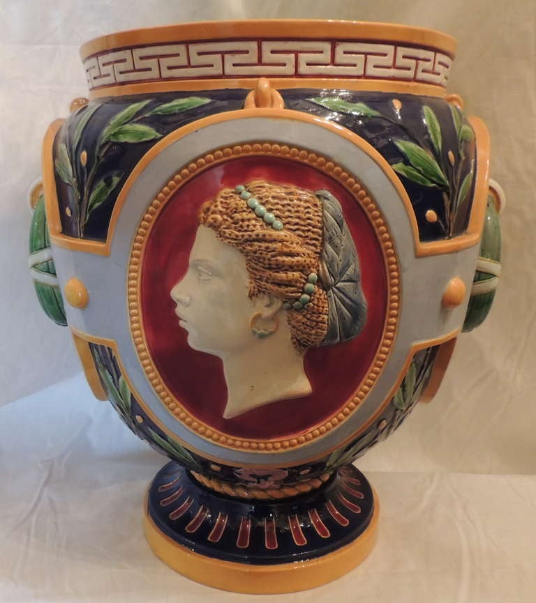 A Rare & Monumental Minton Allegorical Hand Painted Jardiniere