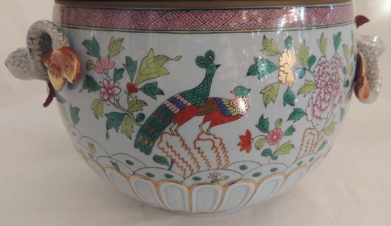 Hand-Painted A Wonderful & Rare Herend Covered Tureen With Dolphin Handles