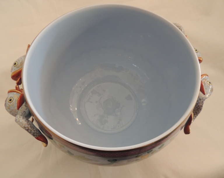 A Wonderful & Rare Herend Covered Tureen With Dolphin Handles In Excellent Condition In Roslyn, NY