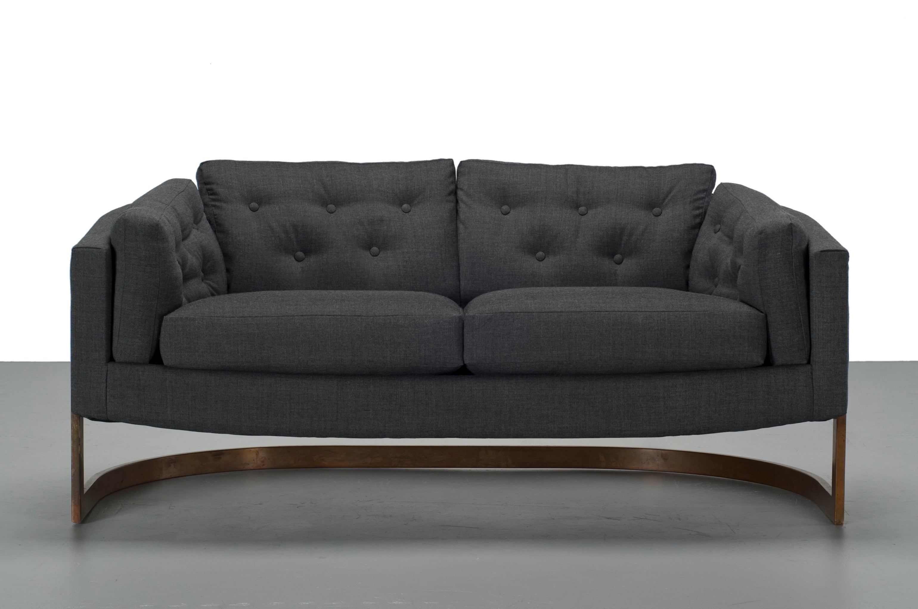 Milo Baughman Bronze Cantilever Sofa