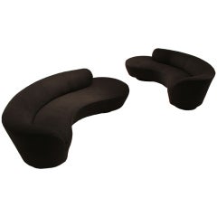 pair of Vladimir Kagan sofas for Directional