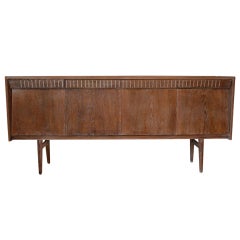cerused oak credenza