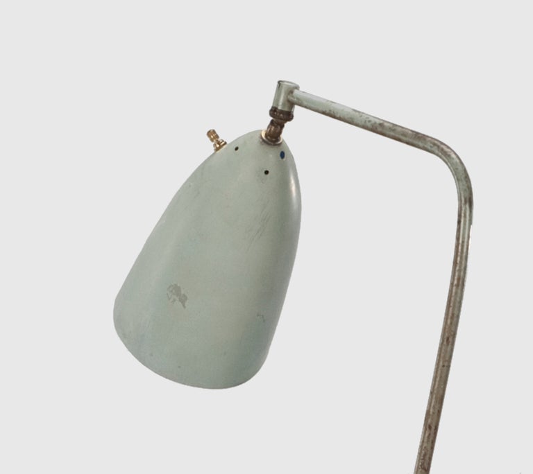 Steel Grasshopper Lamp By Greta Grossman For Sale