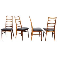 Four Rosewood Tall Back Dining Chairs by Niels O. Moller for Koefoeds Hornslet