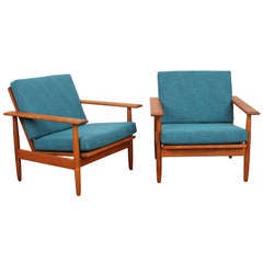 Danish Mid-Century Modern Teak Lounge Chairs