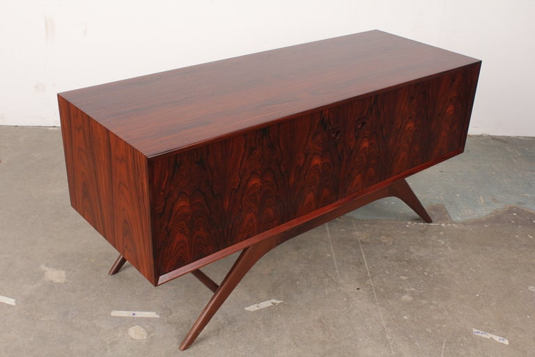 Danish Mid Century Modern Rosewood Sideboard by Brouer 1