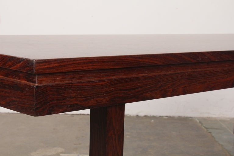 Danish Mid-Century Modern Rosewood Coffee Table by Kai Kristiansen In Excellent Condition For Sale In North Hollywood, CA