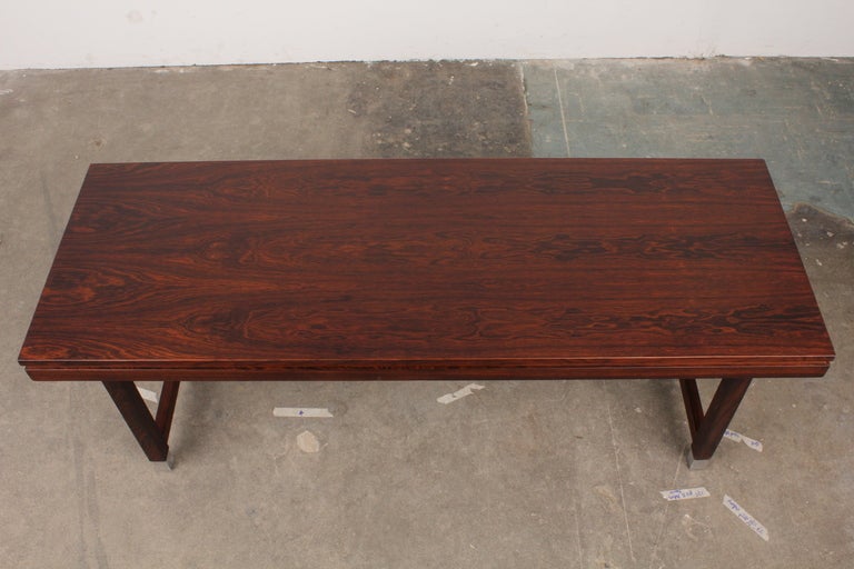 Danish Mid-Century Modern Rosewood Coffee Table by Kai Kristiansen For Sale 3