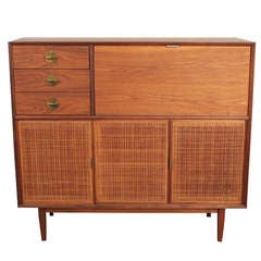 Mid-Century Walnut Cabinet Bar