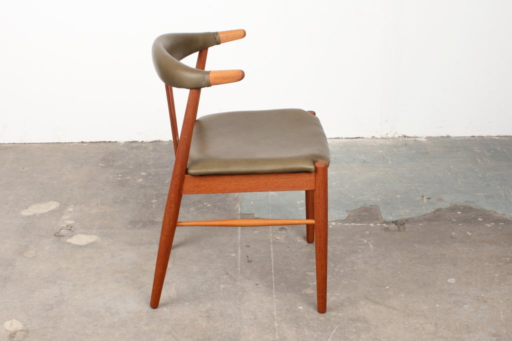 Rare Danish Mid Century Modern Teak Dining Chairs 1