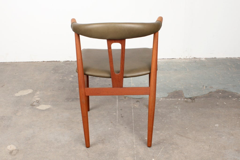 Rare Danish Mid Century Modern Teak Dining Chairs 2