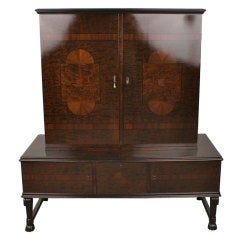 Swedish 1930
s Deco Credenza/Buffet with inlay doors.