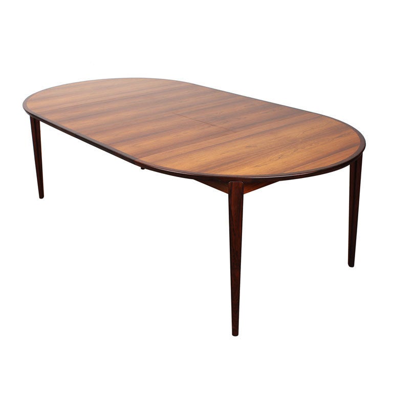 Rosengren Hansen Exquisite Danish Rosewood Round Dining Table With Rosengren Hansen Exquisite Danish Rosewood Round Dining Table With 2 Extensions 1