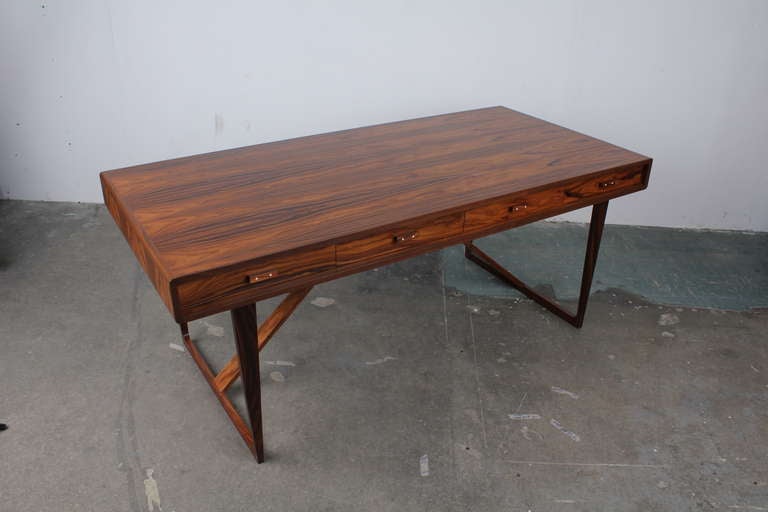 Newly Produced Mid-Century Modern Style Executive Desk at 1stdibs
