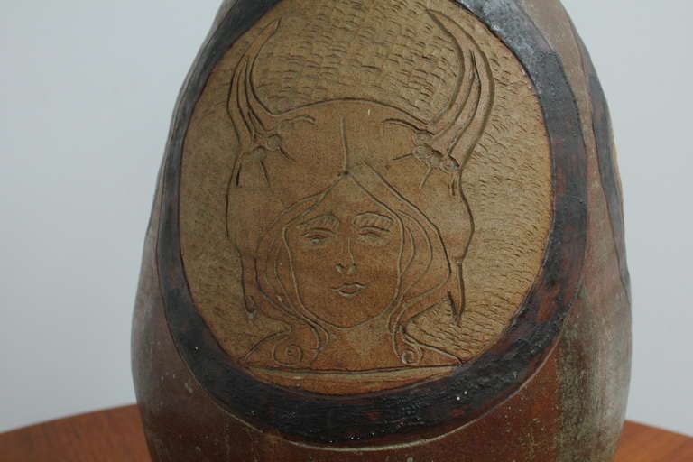 Unknown Mid-Century Modern Ceramic Vase For Sale