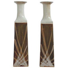 Pair of Mid Century Modern Ceramic Vases