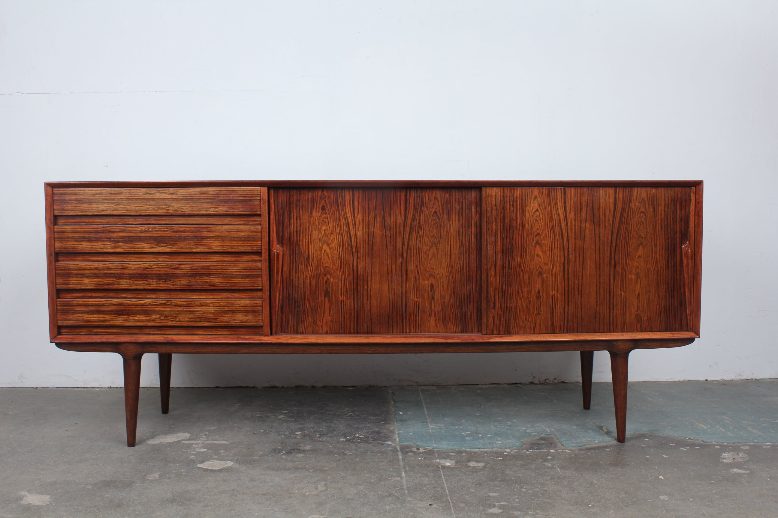 Gunni Omann, model 18 Danish Mid Century Modern Rosewood Sideboard