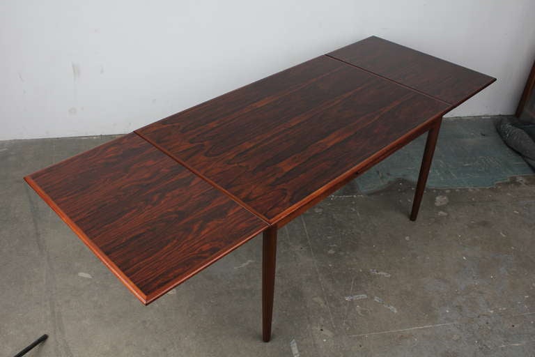 Mid Century Modern Danish Rectangular Rosewood Dining Table 1