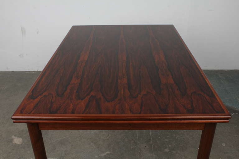 Mid Century Modern Danish Rectangular Rosewood Dining Table 5