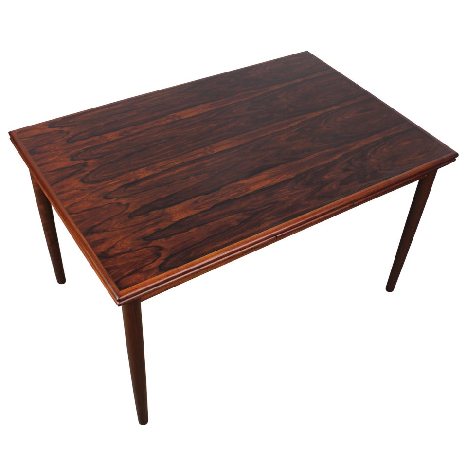 Mid Century Modern Danish Rectangular Rosewood Dining Table