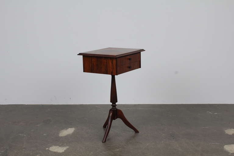 Danish Rosewood Side Table In Excellent Condition In North Hollywood, CA