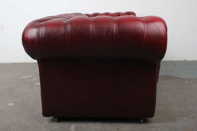 English Vintage Leather Chesterfield 3