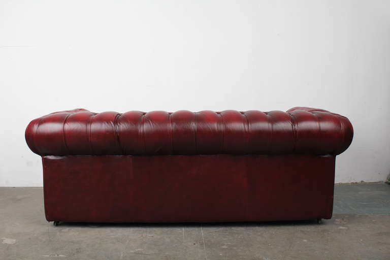 English Vintage Leather Chesterfield 4
