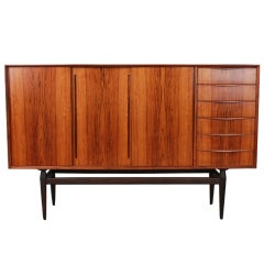 Rare Danish Rosewood Mid Century Modern credenza.