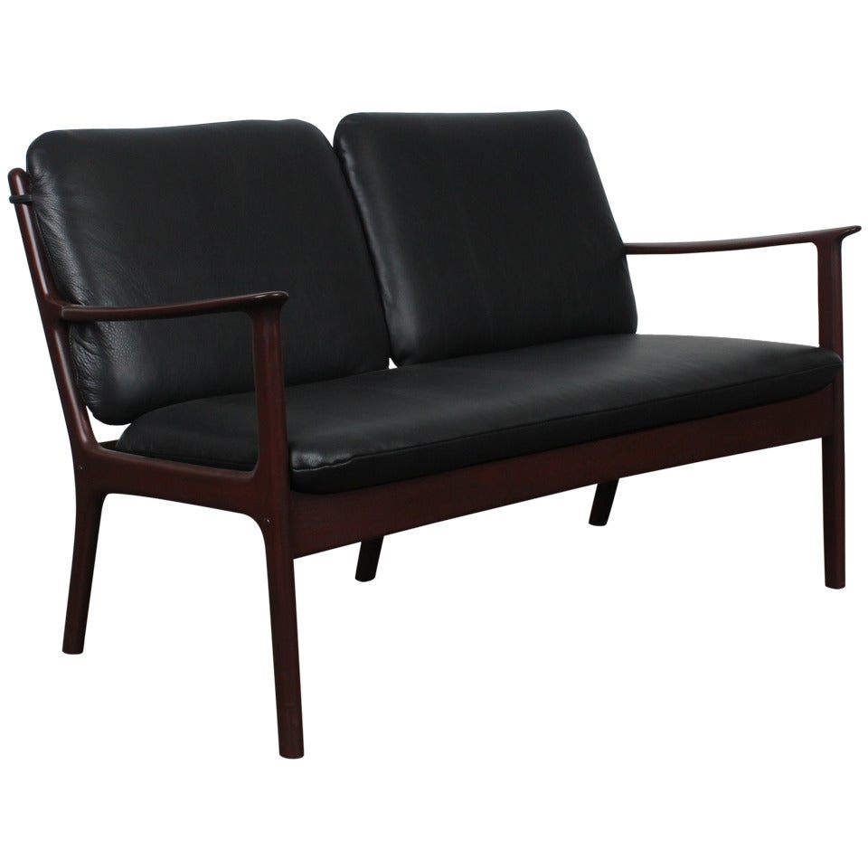 Mid-Century Modern Love Seat by Ole Wanscher