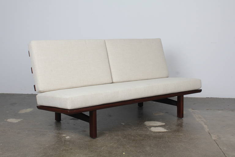 Mid-Century Modern Danish Modern Park-Bench-Style Sofa in the Manner of Hans Wegner