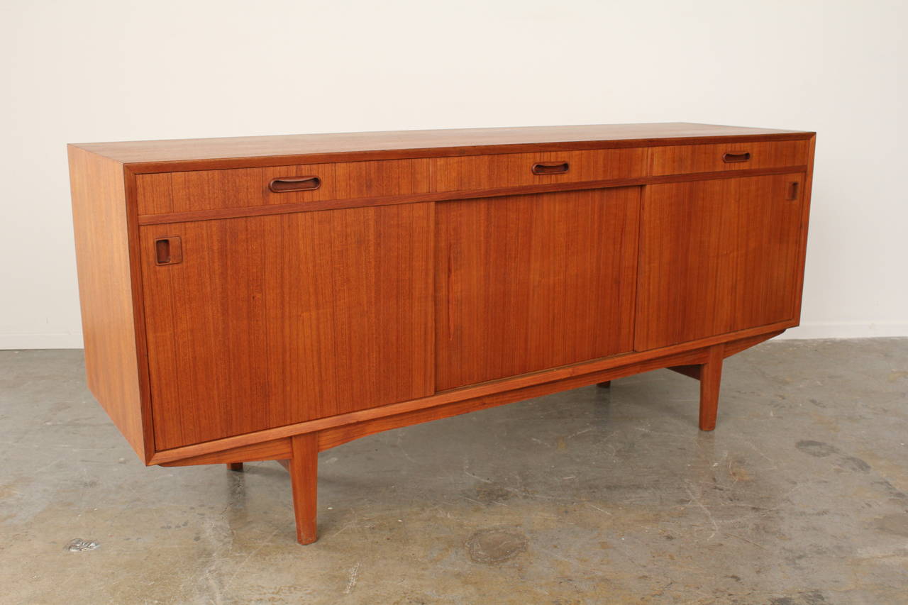Midcentury Danish Teak Sideboard In Excellent Condition In North Hollywood, CA