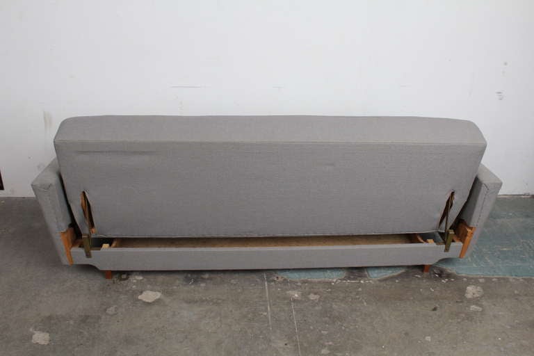 Mid-20th Century Danish Mid Century Modern Tight Back Sleeper Sofa