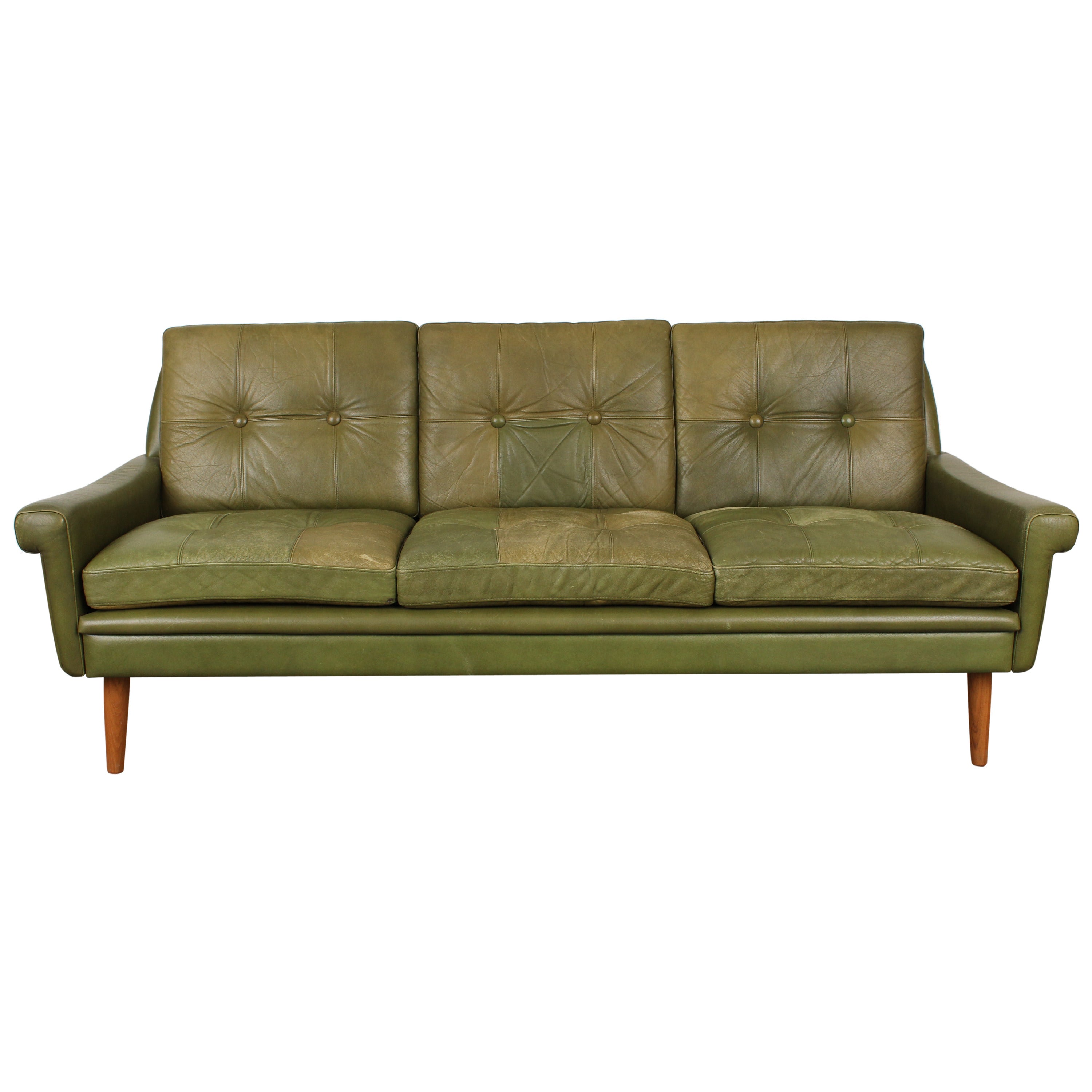 Tufted Leather Sofa by Skipper Mobler