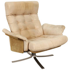 Vintage Leather Lounge Chair by Soren Nissen and Ebbe Gehl