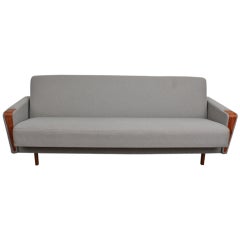 Danish Mid Century Modern Tight Back Sleeper Sofa