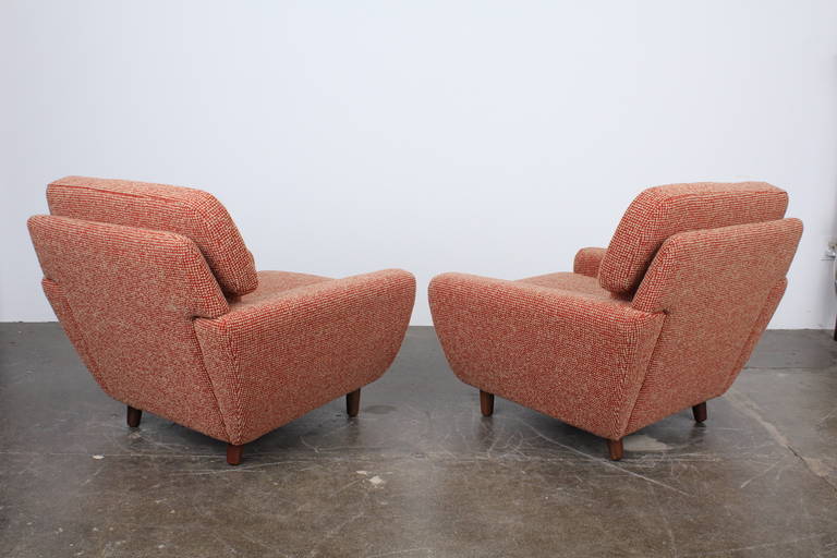 Pair of Danish Low Lounge Chairs by G. Thams at 1stDibs