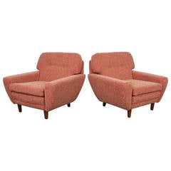 Pair of Danish Low Lounge Chairs by G. Thams