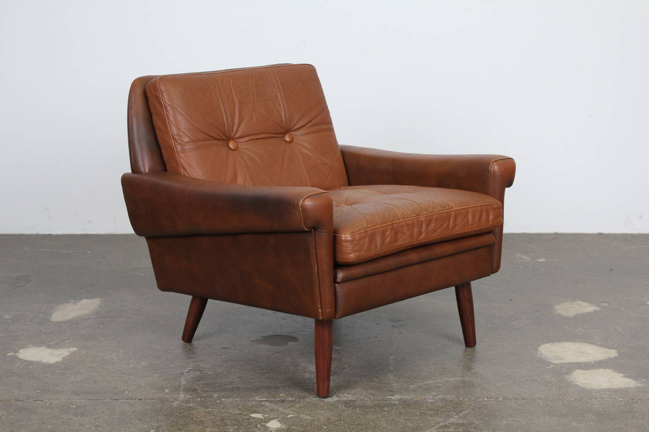 danish leather armchair