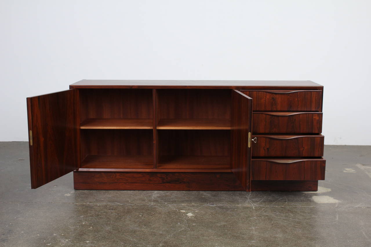 Danish Rosewood Sideboard by Erling Torvits. In Excellent Condition In North Hollywood, CA