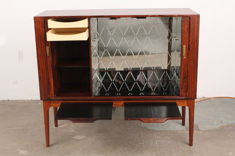 Danish Kurt Ostervig Rosewood Mid Century Bar
