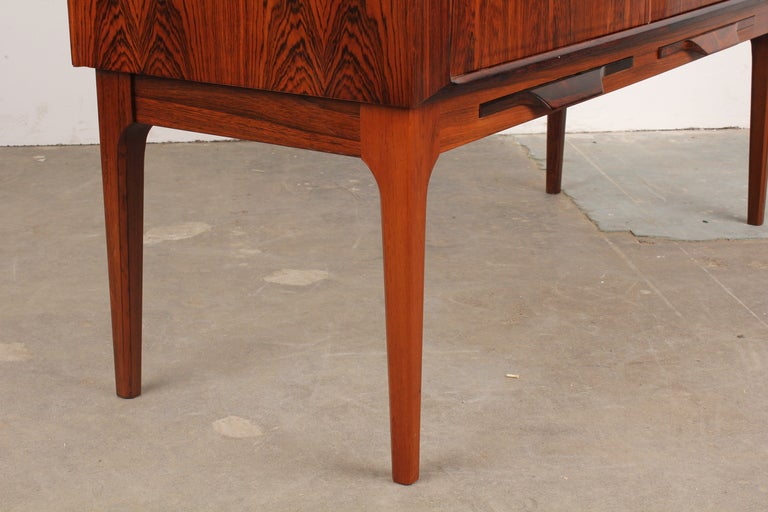 Kurt Ostervig Rosewood Mid Century Bar In Excellent Condition In North Hollywood, CA