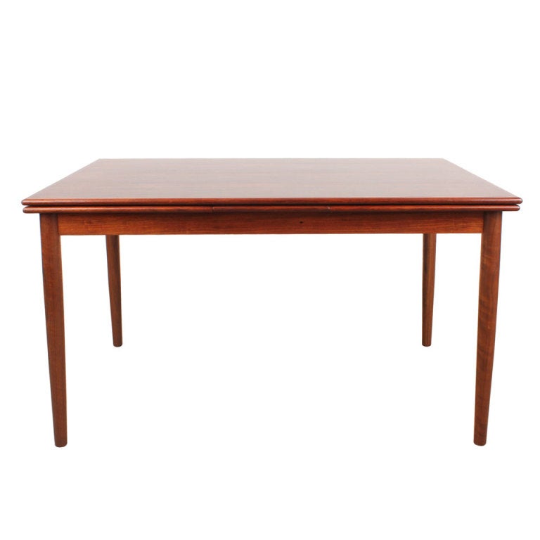 Mid Century Modern Danish Rectangular Rosewood Dining Table at 1stDibs