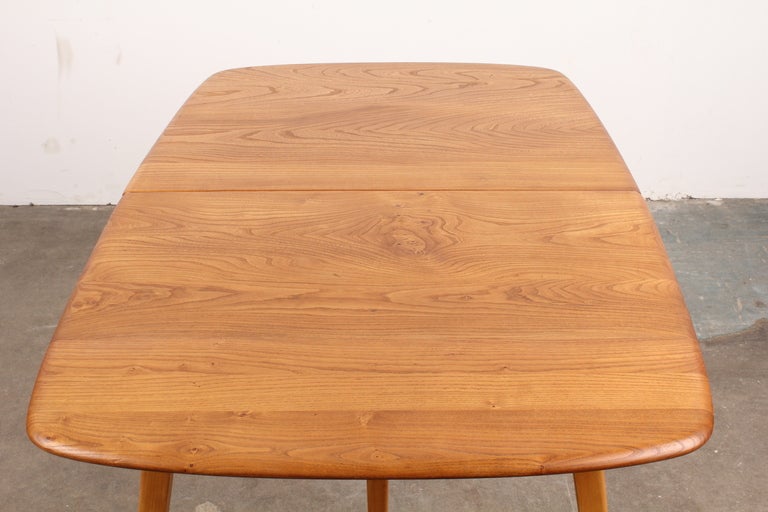 English Mid Century Modern Ercol Solid Elm Dining Set 5