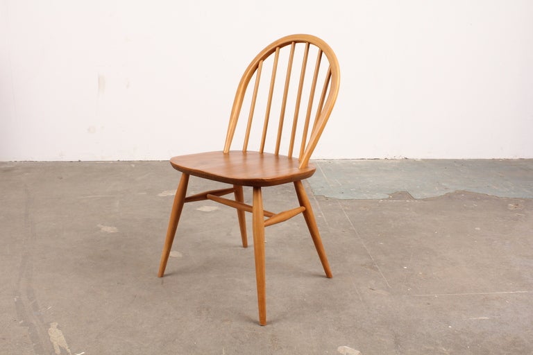 English Mid Century Modern Ercol Solid Elm Dining Set 1