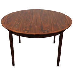 Vintage Danish Mid Century Modern Rosewood Dining Table