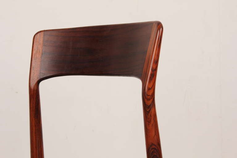 Set of 6 Rosewood Danish Modern Dining Chairs 3